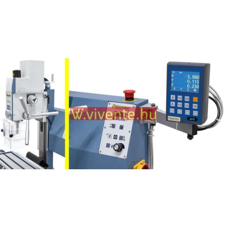 230V, KF18Top + DT 40 háromtengelyes digitális mutató Fúró- és marógép 