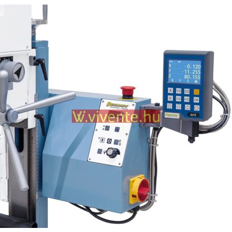 230V, KF26L Top + DT 40 háromtengelyes digitális mutató Fúró- és marógép 