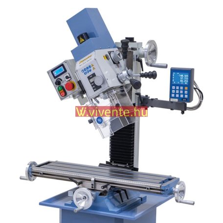 230V, KF25L Vario + DT 40 háromtengelyes digitális mutató Fúró- és marógép 