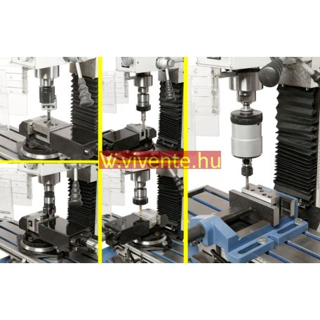 230V, KF25L Vario + DT 40 háromtengelyes digitális mutató Fúró- és marógép 