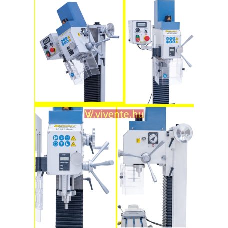 230V, BF30N Super előretolással AL 350 D Fúró- és marógép 