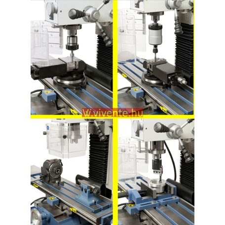 230V, BF30N Super előretolással és ES-12 V háromtengelyes digitális mutatóval Fúró- és marógép 
