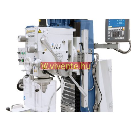 400V, FM55HSV + ES-12 V háromtengelyes digitális mutató és előtolás az x tengelyhez Fúró- és marógép 