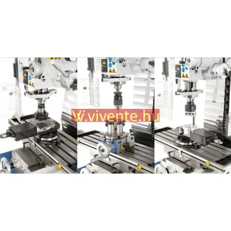 400V, FM55HSV + ES-12 V háromtengelyes digitális mutató és előtolás az x tengelyhez Fúró- és marógép 