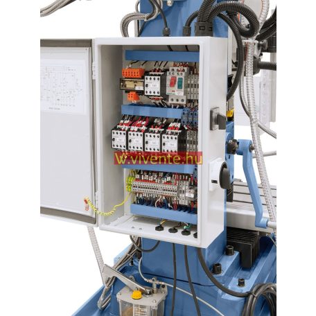 400V, FM55HSV + ES-12 V háromtengelyes digitális mutató és előtolás az x tengelyhez Fúró- és marógép 