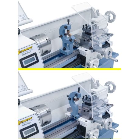 230V Profi 400 V+ kéttengelyes digitális kijelző DT 40 Asztali esztergagép 