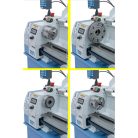 230V Profi 400 V+ kéttengelyes digitális kijelző DT 40 Asztali esztergagép 