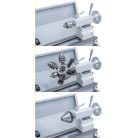 230V Hobby 800 G+ kéttengelyes digitális kijelző DT 40 Vezér- és vonóorsós esztergagép