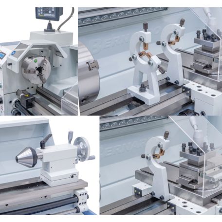 230V Profi 750 Vario+ kéttengelyes digitális kijelző ES-12 V Vezér- és vonóorsós esztergagép 