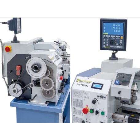 400V Profi 750 Vario+ kéttengelyes digitális kijelző ES-12 V Vezér- és vonóorsós esztergagép 
