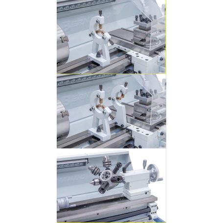 400V Profi 750 Vario+ kéttengelyes digitális kijelző ES-12 V Vezér- és vonóorsós esztergagép 