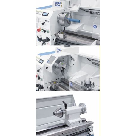 400V Profi 900 Vario + kéttengelyes digitális kijelző ES-12 V Vezér- és vonóorsós esztergagép 