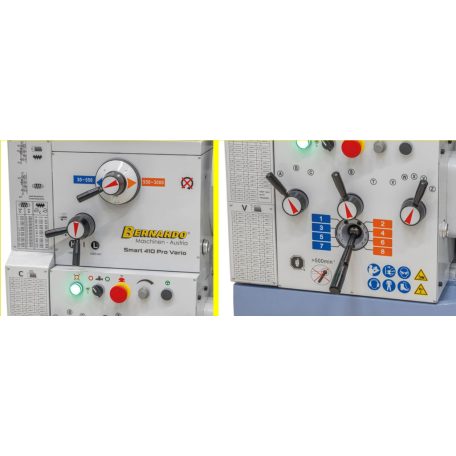 5,5kW Smart 410 x 1000 Pro Vario + háromtengelyes digitális mutató Univerzális esztergagép