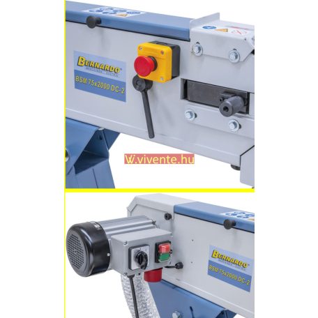  75x2000mm, 400V, BSM75x2000 DC-2 Szalagcsiszoló elszívóval