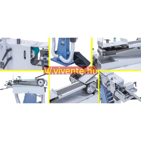 100x2000mm, 400V, KBR100x2000DC-2 Kombinált szalag- és csőcsiszológép elszívóval