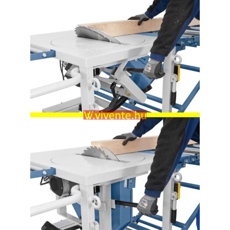 400x30mm, 400V, UZT400 Univerzális asztali körfűrész - ácsmunkához