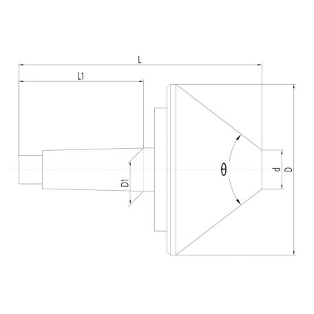 Együttfutó központozókúp MK 3 - 80 mm