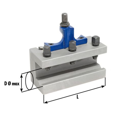 Váltótartó prízmás betéttel C nagysághoz, diam. 40 x 160 mm