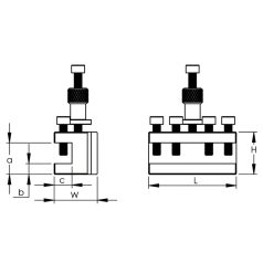 Váltótartó egyenes betéttel 20-es nagysághoz
