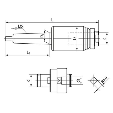 Menetvágó gyorsváltó tokmány készlet MK 2 / M3 - M12 