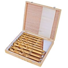   Csigafúró HSS morzekónusszal tétel B, MK2, 14,5-30mm, 9-részes