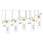 Esztergavéső-tétel HM-fordító-vágólapokkal 20 mm