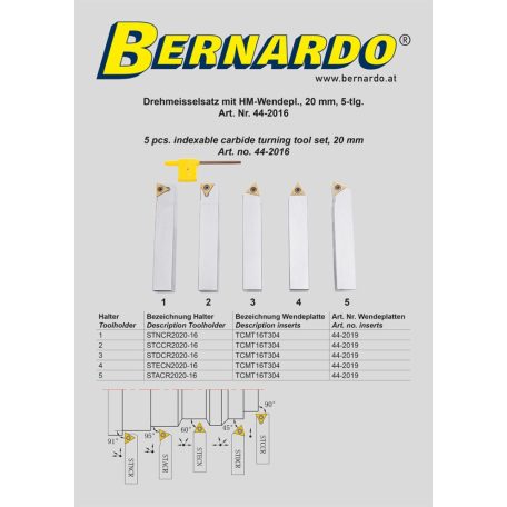 Esztergavéső-tétel HM-fordító-vágólapokkal 20 mm