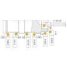 Esztergavéső-tétel HM-fordító-vágólapokkal 10 mm, 6-részes inkl. fúrórúd