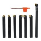 Esztergavéső-tétel HM-fordító-vágólapokkal 12 mm, 6-részes inkl. fúrórúd