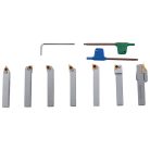 Esztergavéső-tétel HM-fordító-vágólapokkal 10 mm, 7-részes, M tétel