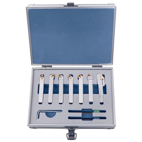 Esztergavéső-tétel HM-fordító-vágólapokkal 10 mm, 7-részes, M tétel