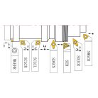 Esztergavéső-tétel HM-fordítólapokkal 16 mm, O tétel