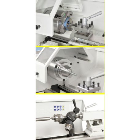 230V Profi 700 Top+ kéttengelyes digitális kijelző ES-12 V Vezér- és vonóorsós esztergagép 